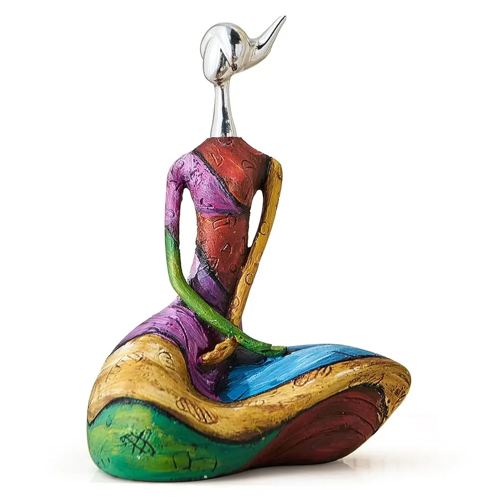 

Art Female Sculpture Figurines, Abstract Woman Statue For Home Decor, Modern Colorful Sculpture Decorations For Living Room