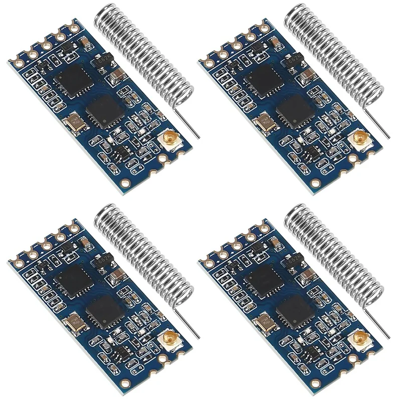 ABUO-Wireless 433Mhz SI4463 HC-12 وحدة المنفذ التسلسلي 1000M استبدال بلوتوث 4 قطعة