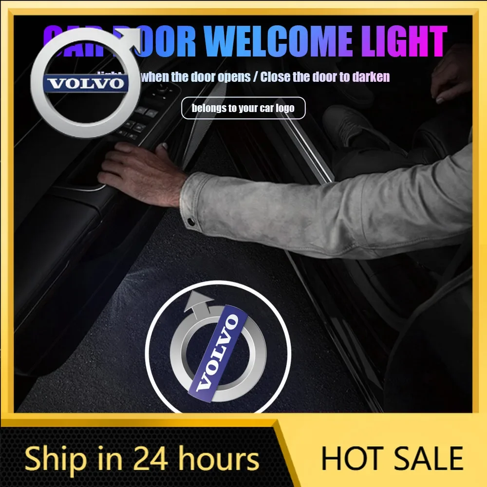 

Steering Covers 1/2/4pcs Wireless Led Car Door Welcome Projector Logo Ghost Shadow Light Car Styling For Volvo Xc60 Xc90 V40 V6
