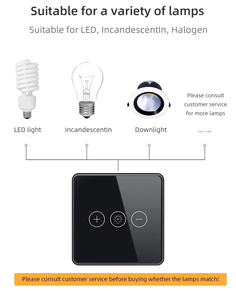 Tuya TYSH 무선 스마트 220v 110v Eu 표준 조명기 조광기 음성 제어 Alexa Led 조광기 스위치