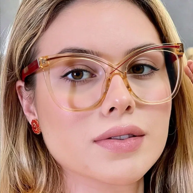 

Anti Blue Light Reading Glasses Frame Woman Cat Eye Computer Spectacles Retro Presbyopic Eyewear Diopters 0 +25 to +600