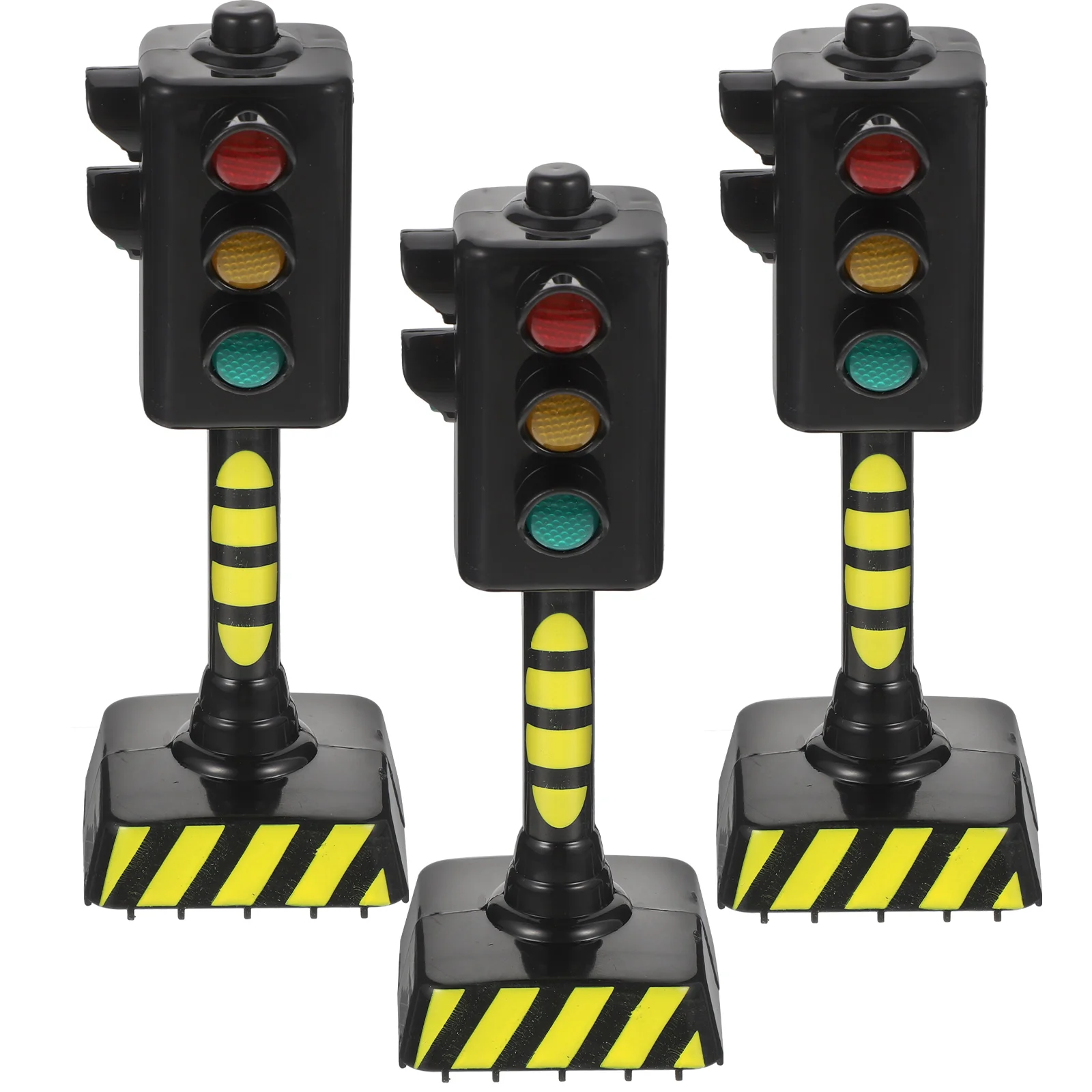 3 Pcs Toys Stop Light Traffic Children Model The Sign Early Education Childrens
