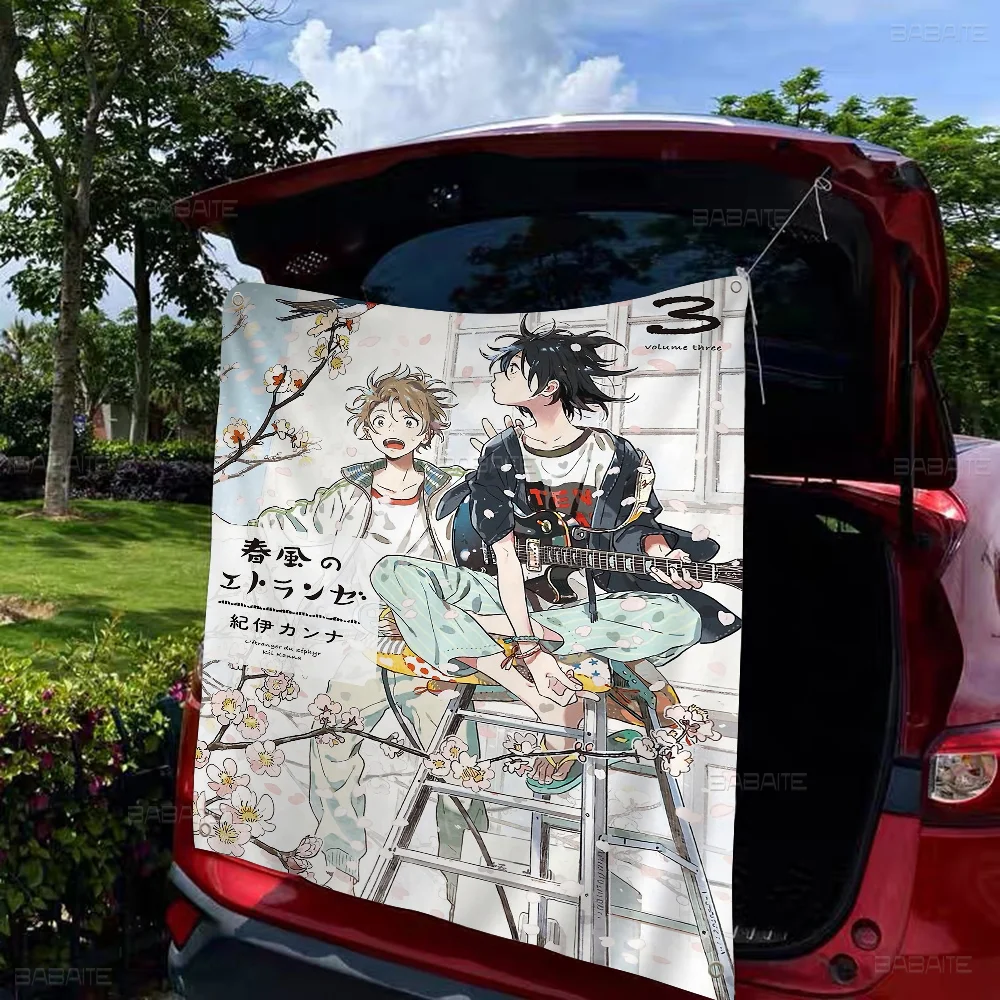 Stranger By The Shore Anime Family Gatherings Outdoor Atmosphere Flags Camping Decorations Banners