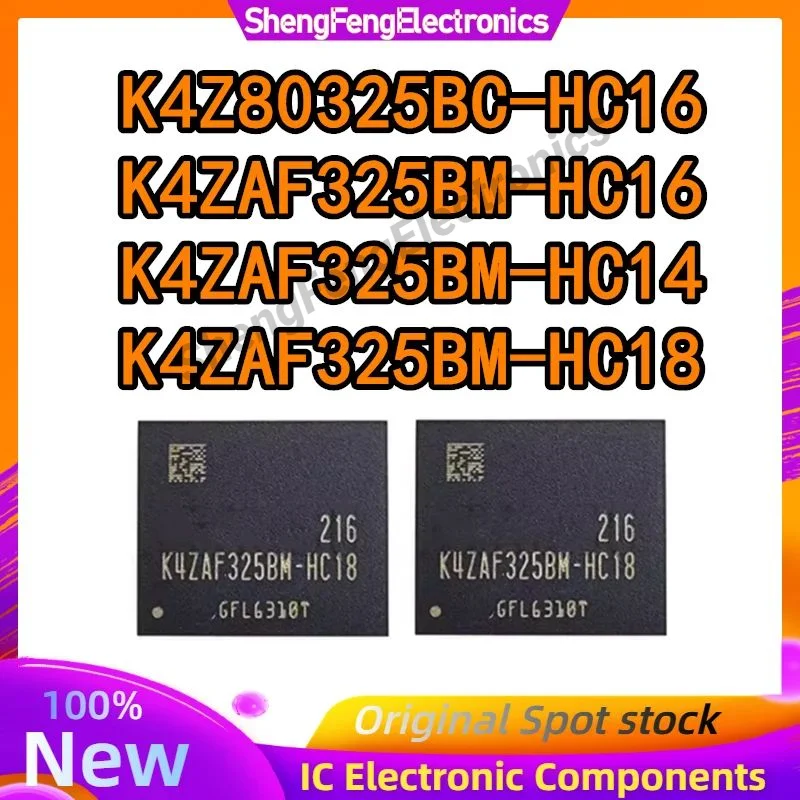 

K4Z80325BC-HC16 K4ZAF325BM-HC16 K4ZAF325BM-HC14 K4ZAF325BM-HC18 BGA-чип для дисплеев со стальной сеткой и встроенными шариками