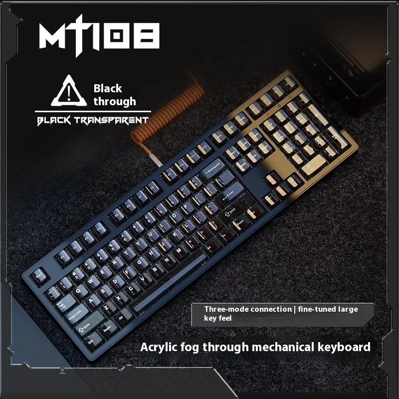 

F87 mechanical keyboard wired 2.4G wireless 3-mode gaming keyboard ergonomic gasket suitable for Mac/Win computer gamers