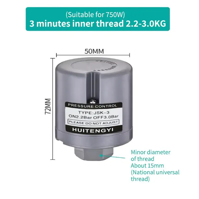 Automatic Water Pump Controller Switch 3/8'' Booster Pump Pressure Switch Single Contact Pressure Controller【Homeclub】