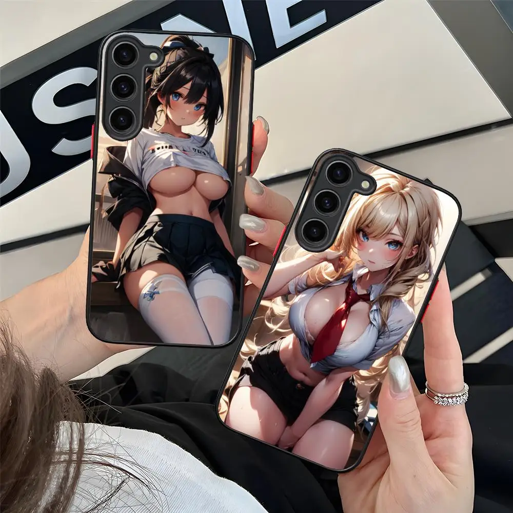 JK زي مدرسي فتاة قضية الهاتف لسامسونج غالاكسي S25 S24 S23 S22 S21 زائد FE الترا اللون سيليكون واقية غطاء فاخر