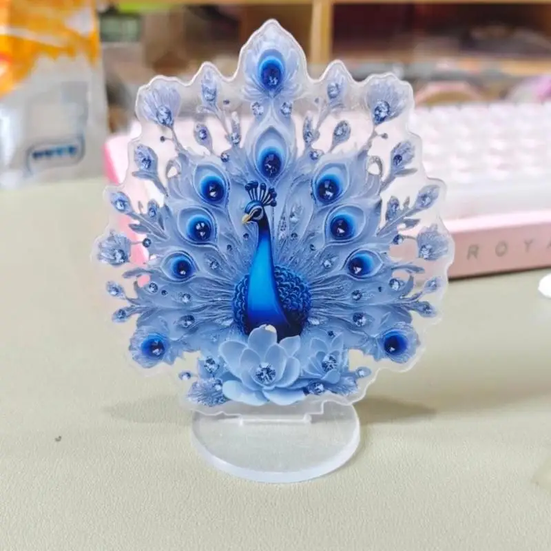 Peacock Figure Office Housewarming Gift - Desktop Decor Ornament Elegant Home Decor