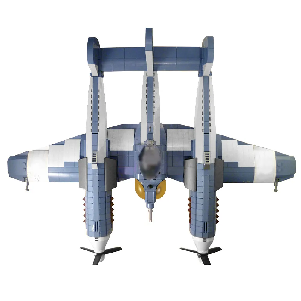 

C5603 Aircraft Airplane with Dual Props Opening Cockpit 1202 Parts