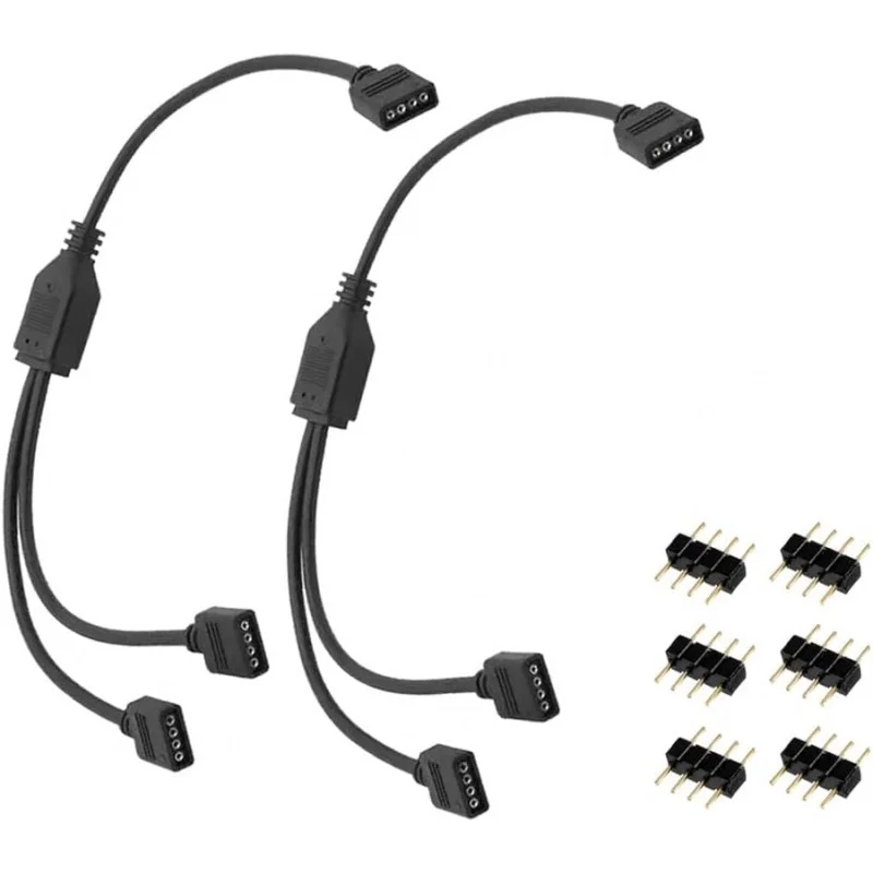 2-Black 4 Pins Led … - image