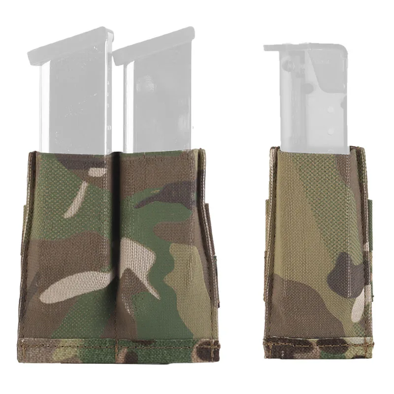 

Tactical 9mm Magazine Pouch for Glock 17 Beretta M9 SIG P226 Single Double Mag Bag Outdoor Elastic Flashlight Knife Holder Pouch