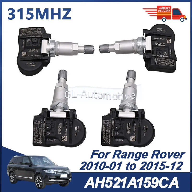 1/4PCS Reifendruck Sensor AH521A159CA TPMS Sensor Für Land Rover Range Rover 2010-2015 315MHZ