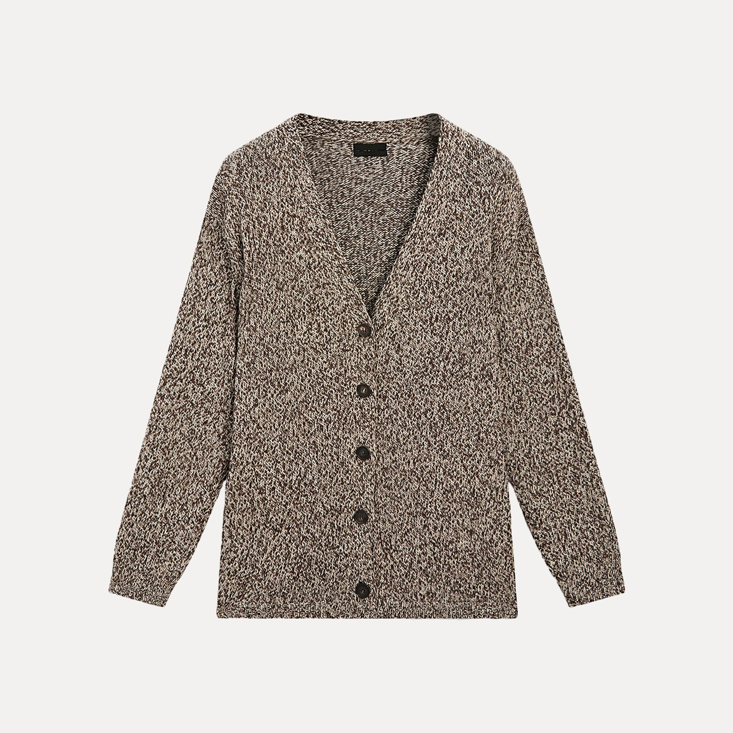 

Z 2025 Autumn New Women's Sle Sweater Double Color Medium Length Open Cardigan Polyester Fiber Long Sve V-Ne Button