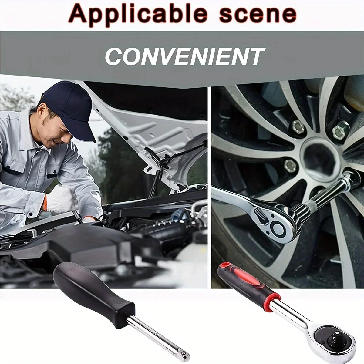 46 قطعة مجموعة إصلاح السيارات اسئلة وجع الأدوات ، صيانة السيارات مركبة محمولة المقبس إصلاح مجموعة أدوات طقم تصليح السيارات #4