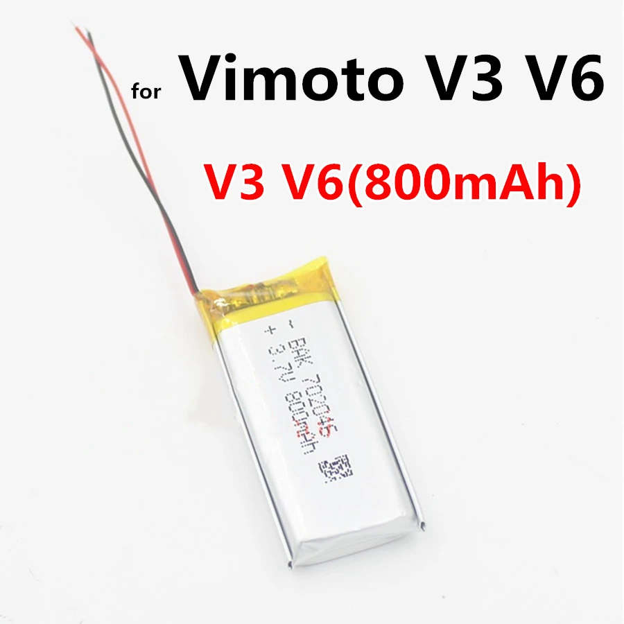 100% New High Quality 3.7V 702060 Li-Polymer 800mAh 1300mAh for Vimoto V3 V6 V8 Motorcycle Headset Battery