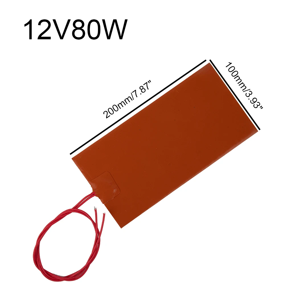 Brand New Pad Fast Heating Orange Silicone for versatile With Backing 0.4 W/cm² 12V/24V 150mm Line Electric Brand
