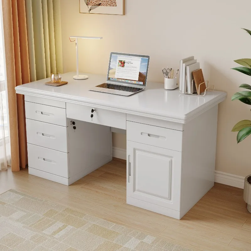 Solid wood white desk desktop computer desk bedroom writing desk home study table calligraphy table