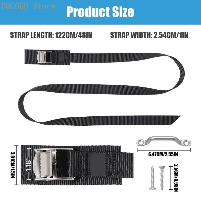 Immagine 7: Set fissaggio del carico della batteria, 25 mm x 122 con hardware bloccaggio, 4 ancoraggi metallici e 8 viti per