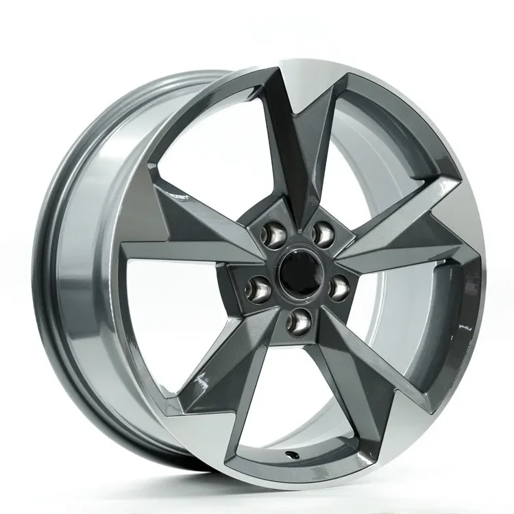 Gun Grey Machine Face Wheels 18 Auto Wheel R18 5hole Alloy Mag Wheels Car Rims For Audi