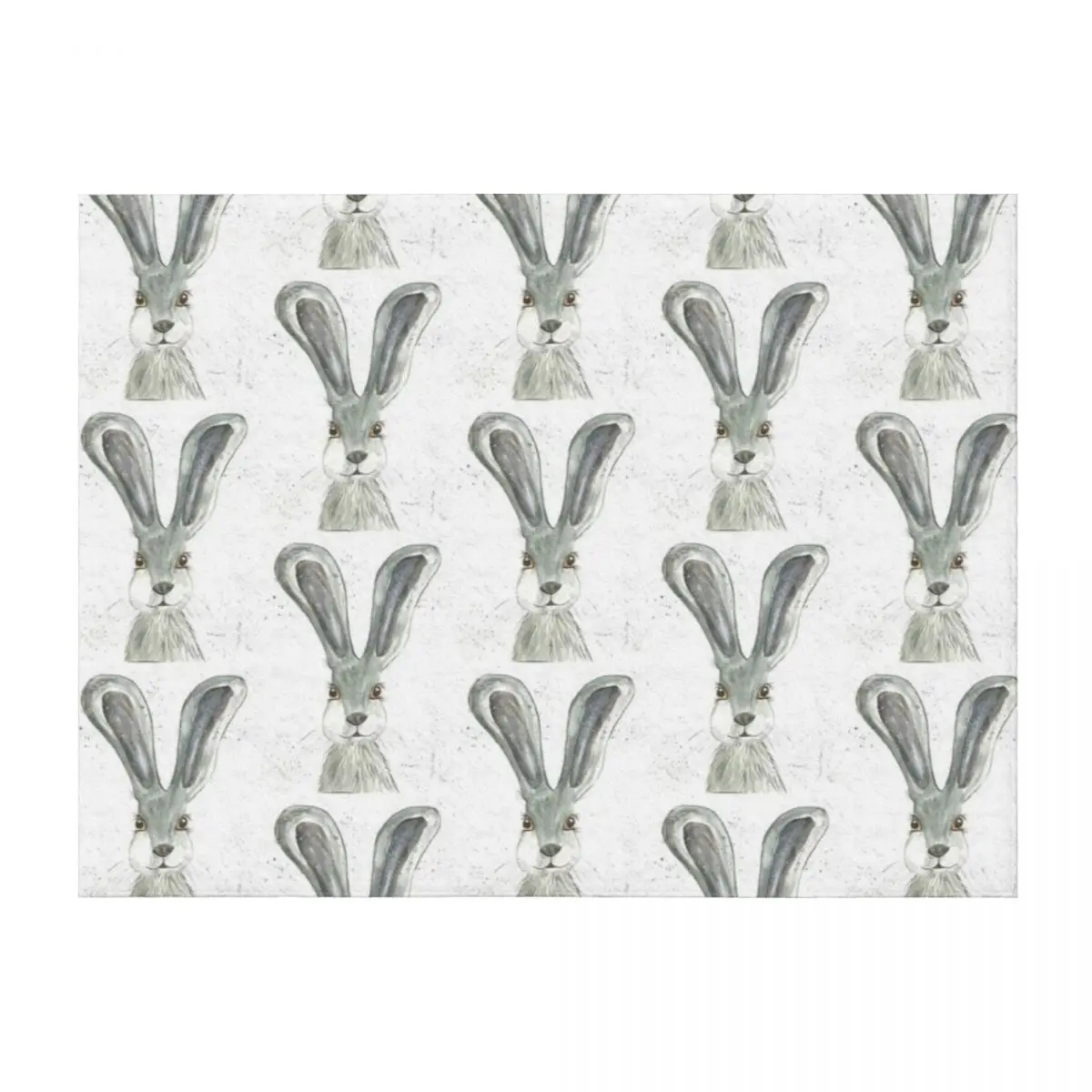 

Grey hare watercolour painting Throw Blanket Luxury Throw Comforter Bed covers Luxury Thicken Blankets