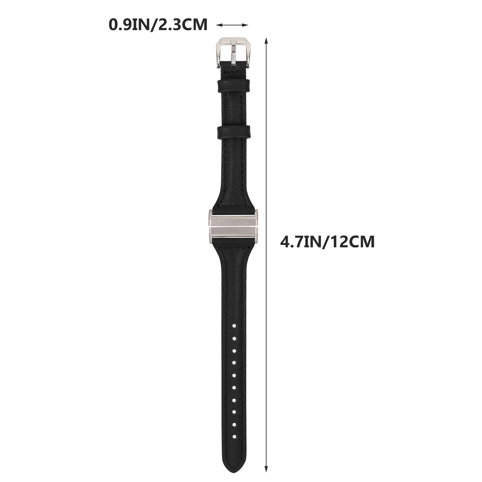 

Watchb Replacement Accessory Durable Simple Comfortable Strap Black Color Smooth Edge Detail Watch Phone