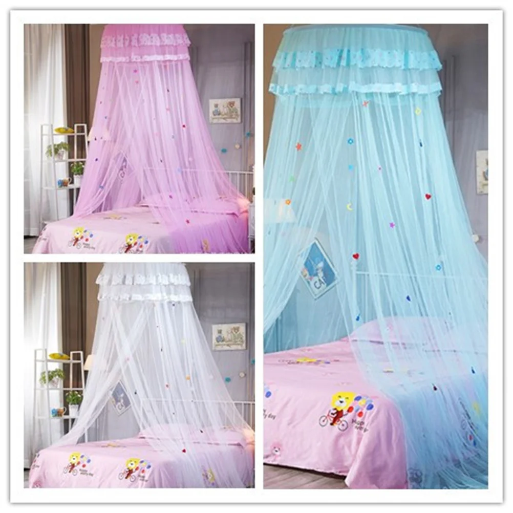 

1Pcs Dome Mosquito Net Lace Hanging Bed Tent for Bedroom Home Hotel Decor Bed Canopy Curtain Soft Polyester Netting Insect