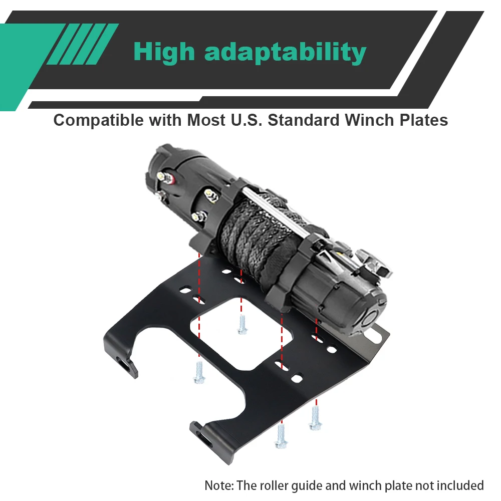 폴라리스 RZR XP 1000 / XP 4 1000 2019 2020 2021 2022 2023 오토바이 전면 윈치 마운트 브래킷 UTV 윈치 장착 플레이트에 적합
