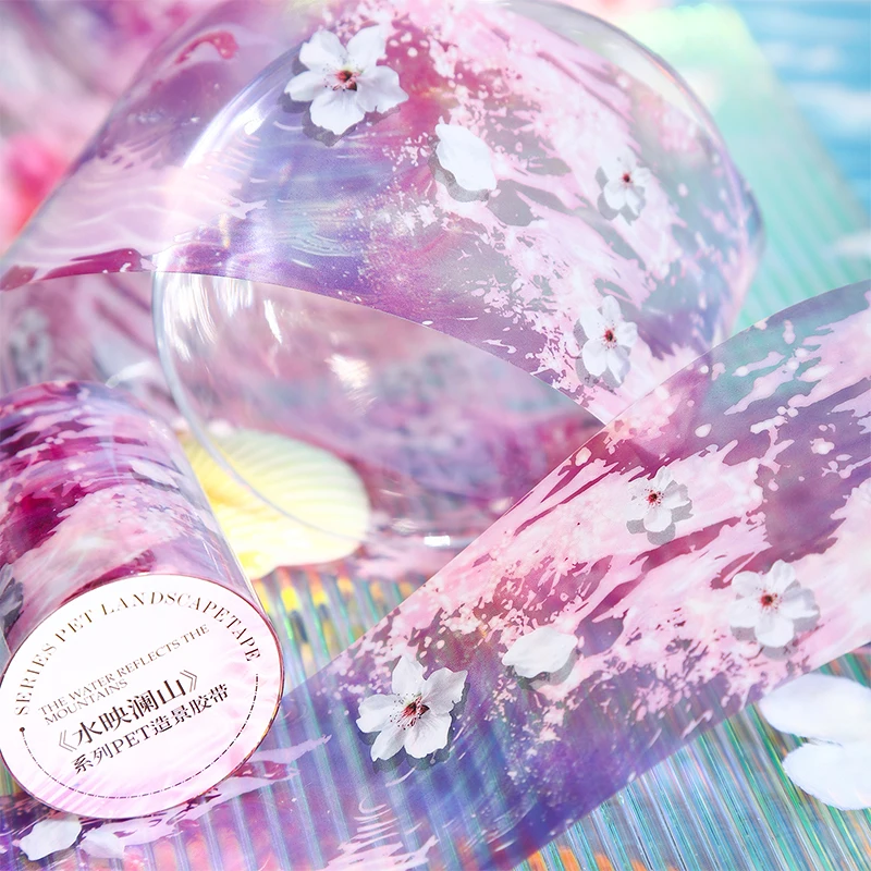 50mm*2m/Roll Sea pattern PET Tape Journaling Supplies Masking Tapes For Sticker Scrapbooking Planner Diary Aesthetic Stationery