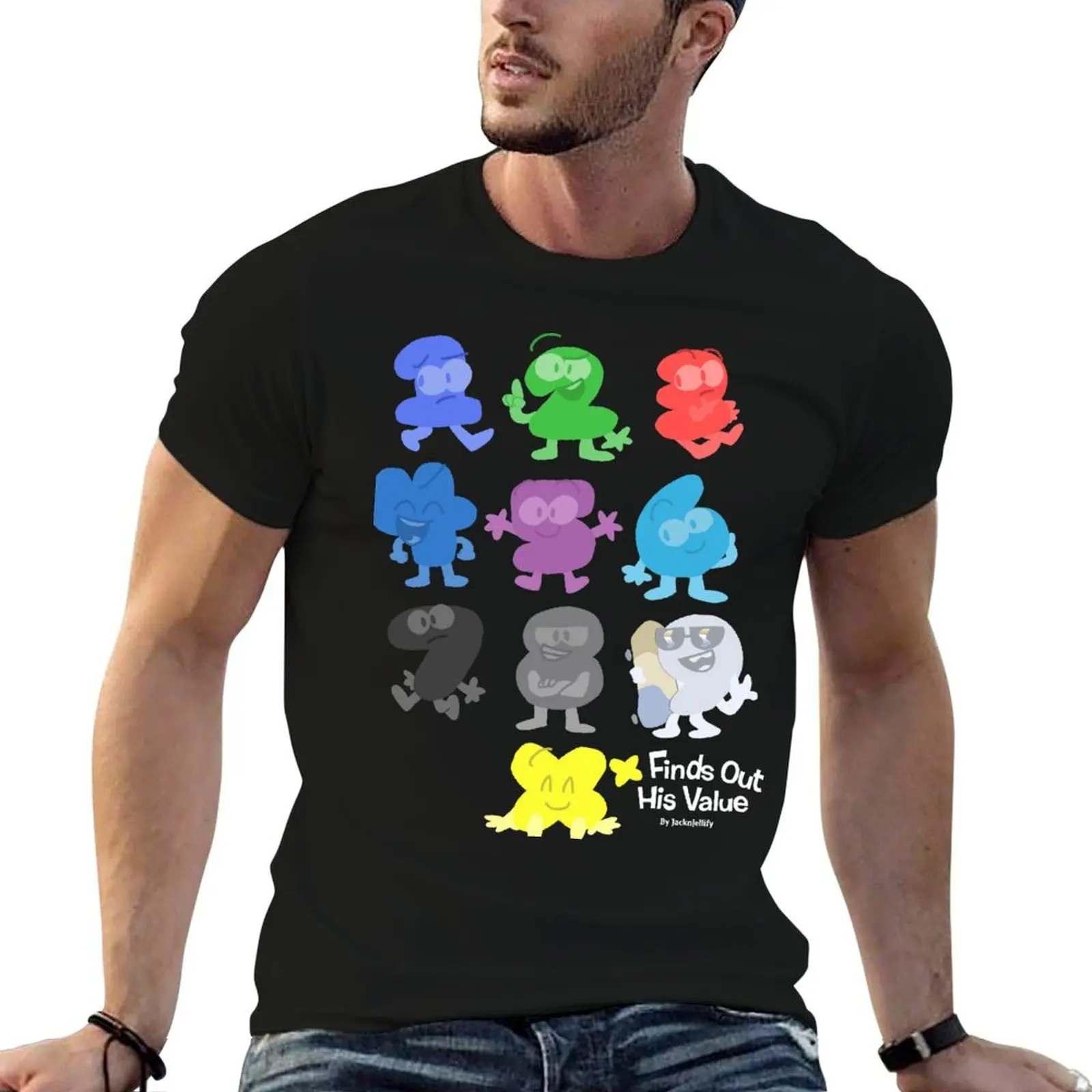 BFDI X Finds Out His Value Cast T-Shirt anime tshirt cotton t shirts high quality man t shirt cotton T-shirt