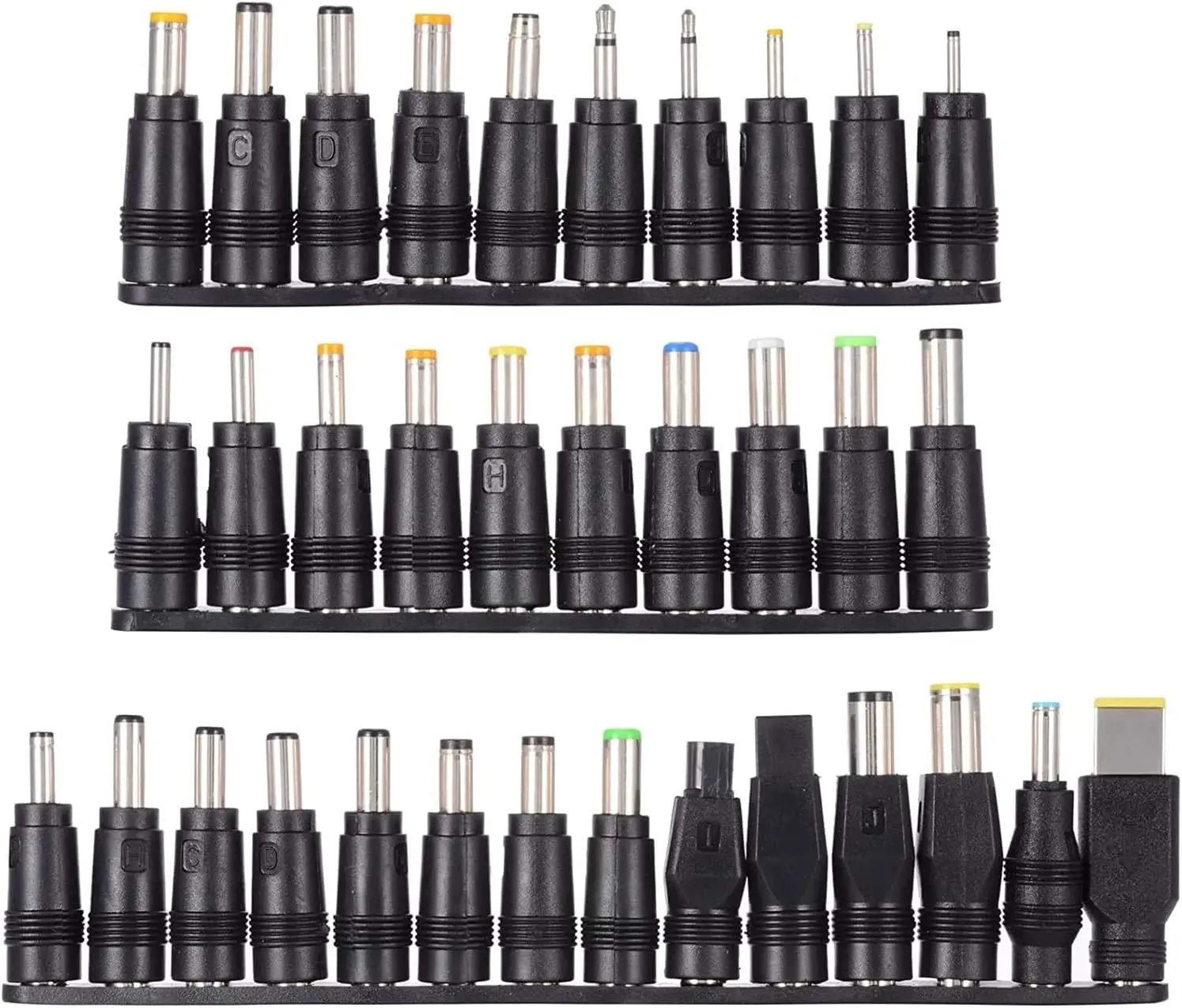 Universal 34pcs DC Connectors Plug Kit DC Power Adapter Connector, 5.5 x 2.1mm Female Base niversal DC plugs power converter