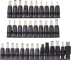 Universal 34pcs DC Connectors Plug Kit DC Power Adapter Connector, 5.5 x 2.1mm Female Base niversal DC plugs power converter