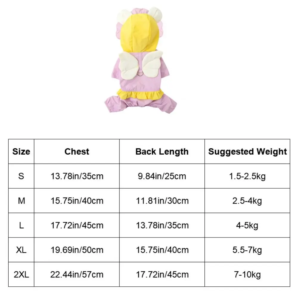 Manteau imperméable Portable pour chien, ange, léger, anti-poussière, quatre pattes, Costume pour chien avec capuche, vêtements respirants pour chiens, été