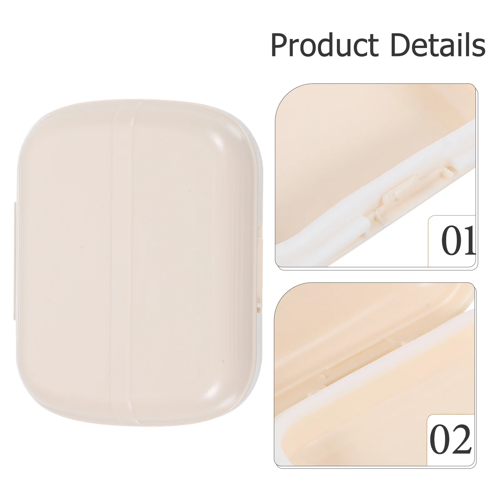 

1 set Retainer Case Portable Denture Box Compact Travel Dental Container Scratch Proof Breathable Safety Lock Lightweight For