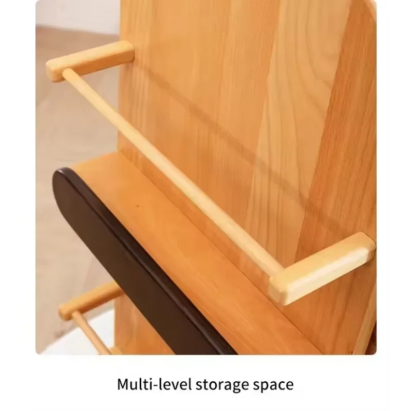 Solid Customized Wood Bookshelf with Rotating Feature Other Kids' Furniture