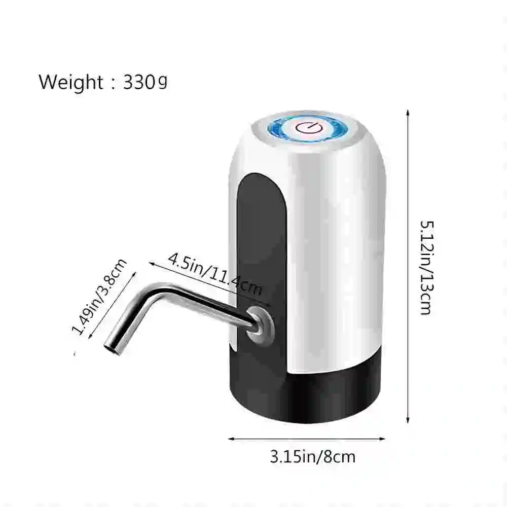 1pc Black Automatic Water Bottle Pump USB Charging Water Pump One Button Automatic Switch Of Water Dispenser