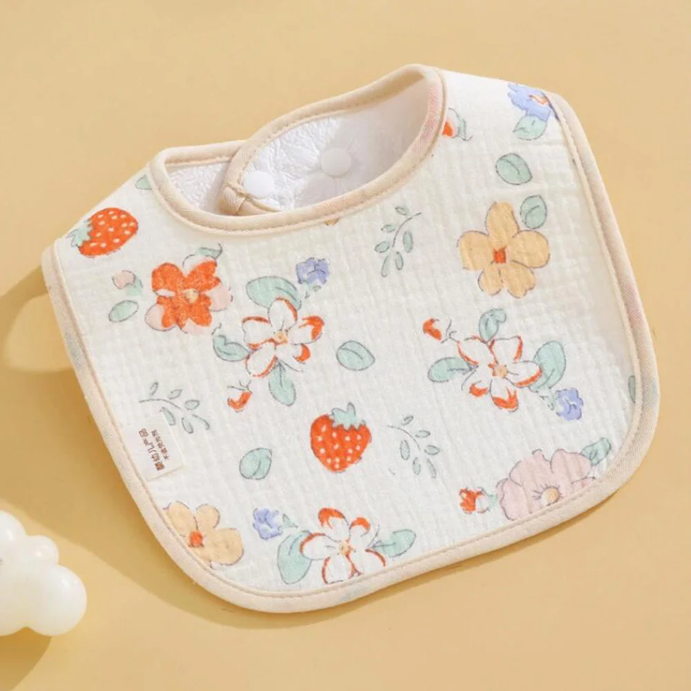 Baby Feeding Bibs Waterproof U Shape Muslin Saliva Towel Absorbent Newborn Girl Boy Bibs For Teething And Drooling