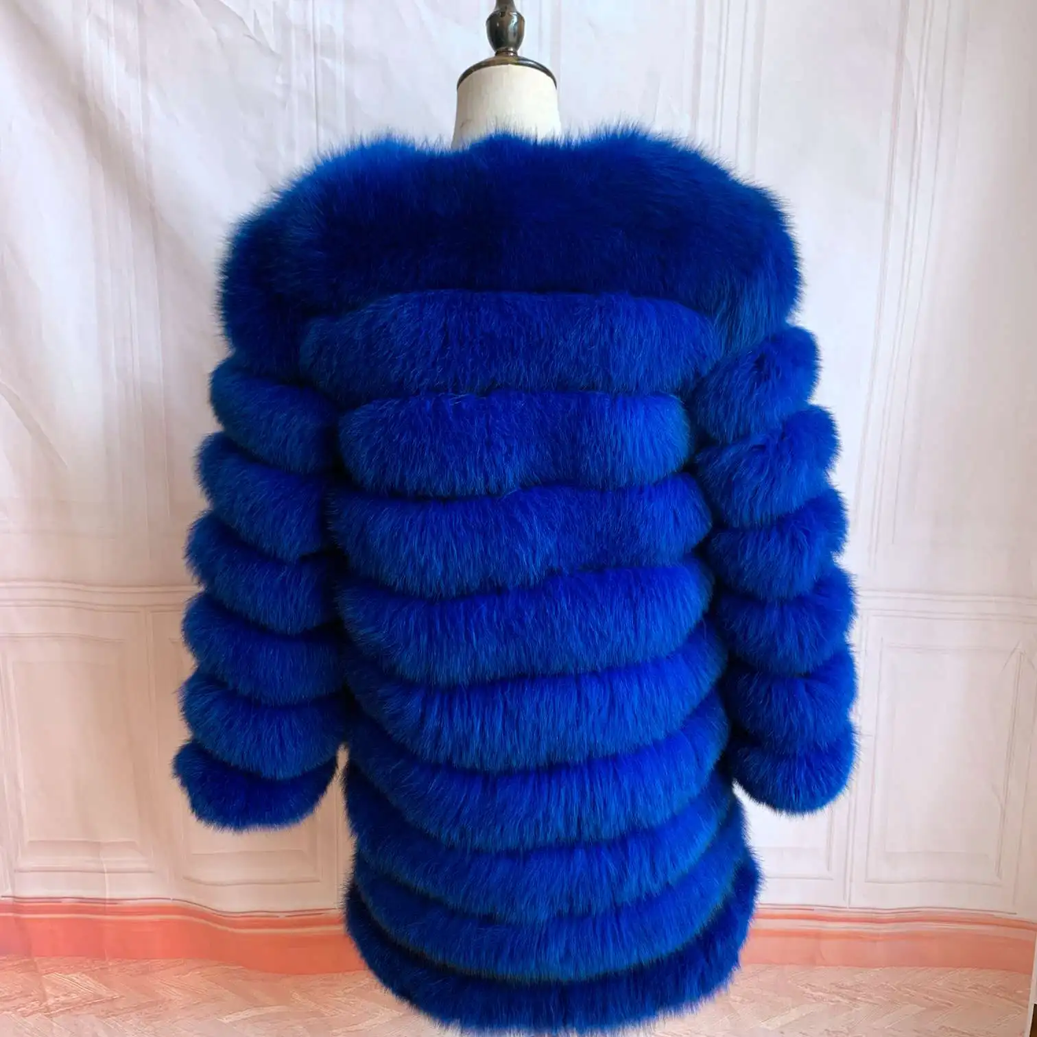 NEW 4in1 Real Fox Fur Long Coat Winter Coat for Women Jackets Vest Winter Outerwear Women Fox Fur Coat High Quality Fur Clothes