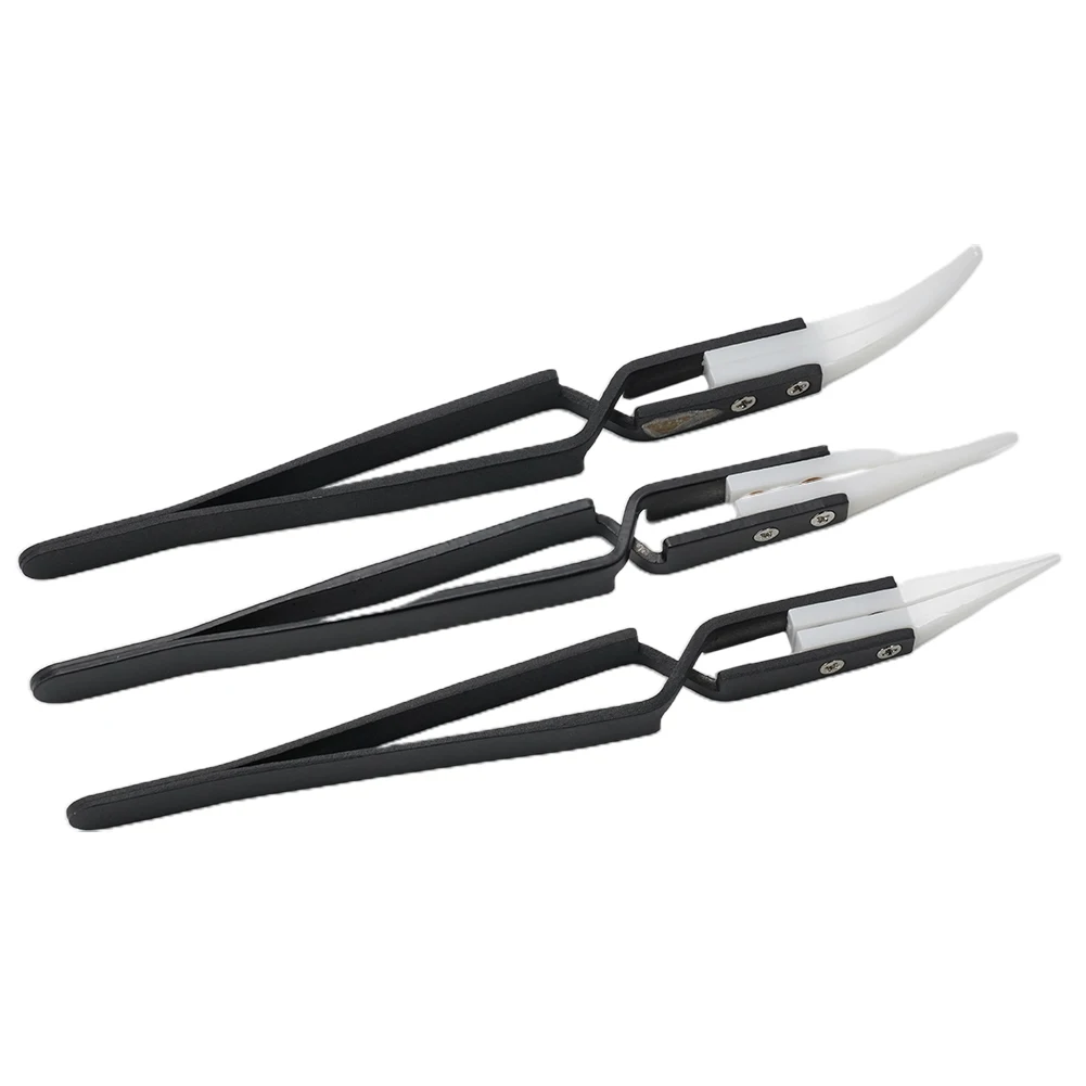 

Replacement 3 Pcs Accessories Anti-Static Electronic Soldering Fittings Reverse Acid Resistant Straight Tip Tweezers