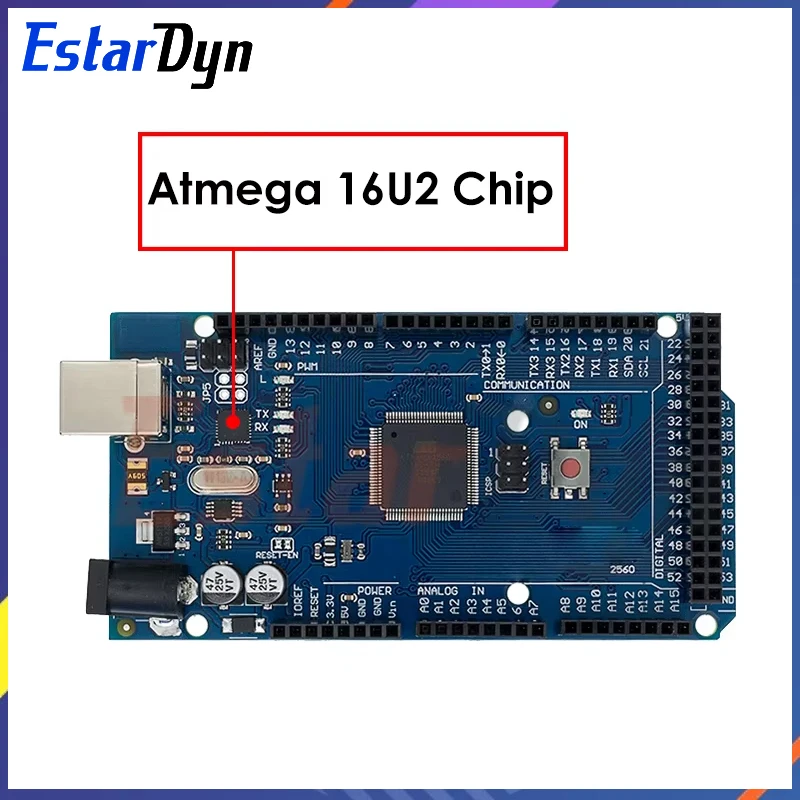 Estardyn MEGA 2560 PRO Embed CH340G/ATMEGA2560-16AU Chip with male pinheaders Compatible for Arduino Mega2560 for arduino