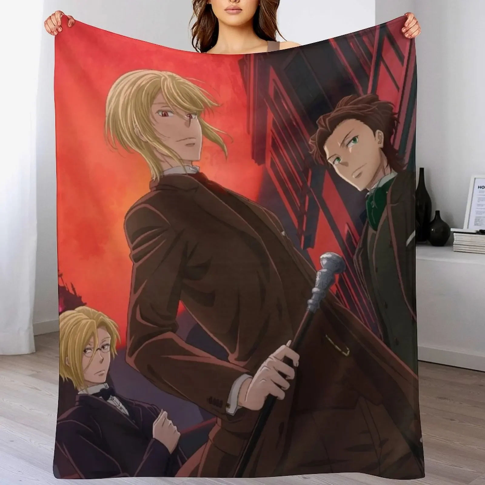 Moriarty the Patriot Anime Throw Blanket Moving For Baby christmas gifts Blankets