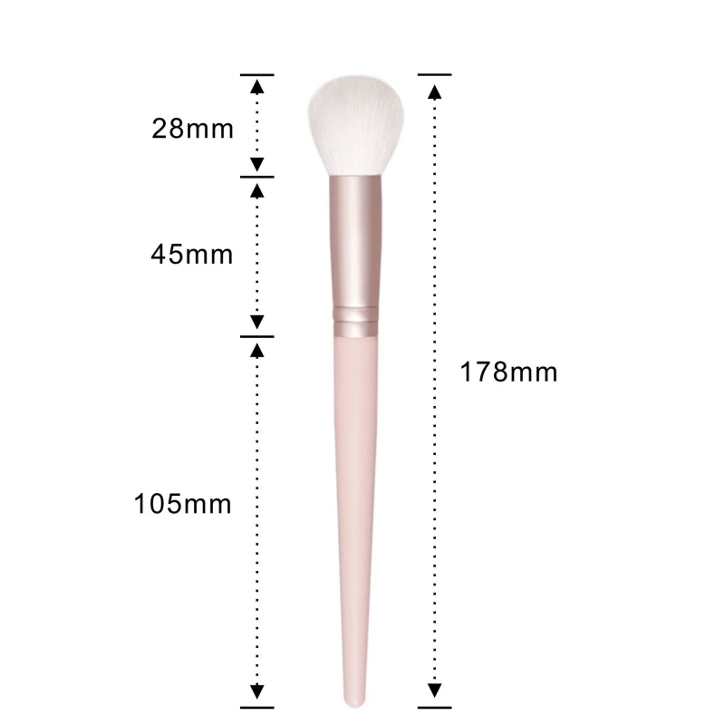 Blush Brush Bronzer Natural Goat Hair Pink Multifunctional Contour Foundation Makeup Brushes Beauty Tools