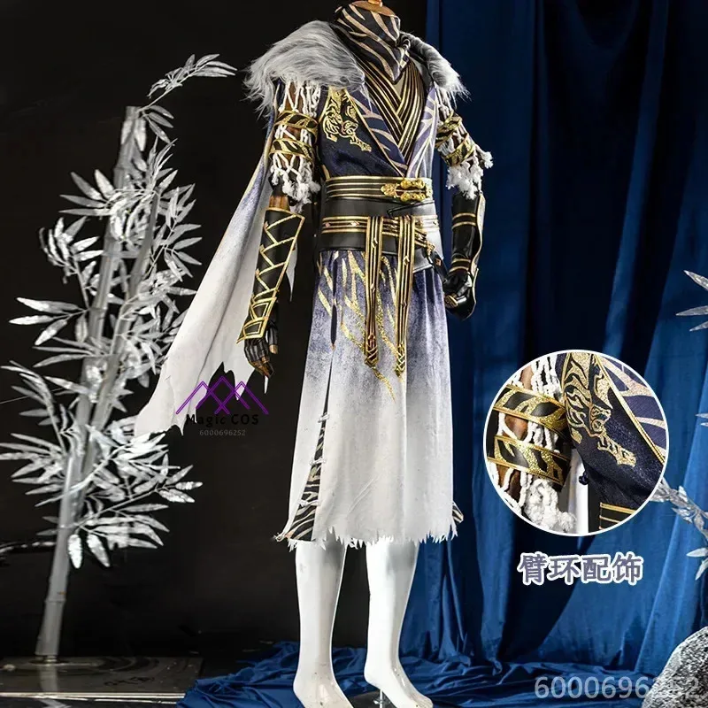 Naraka Bladepoint Akos Hu Косплей Костюм Новый мужской комплект одежды для Хэллоуина с аксессуарами для парика Новое поступление Лидер продаж мода