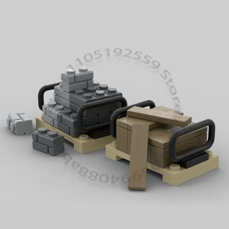 328개 조각 운송 차량 스테이크 베드 트럭 & 포크리프트 MOC 맞춤형 모듈식 블록 기술 브릭 DIY 조립 장난감 선물