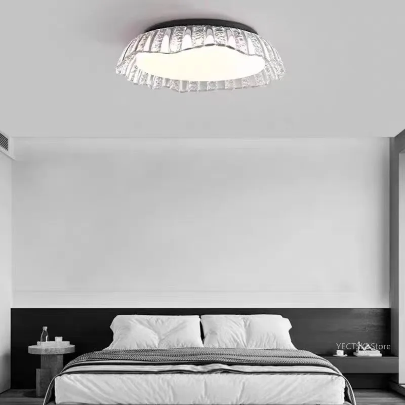 

Italian minimalist master bedroom light luxury resin new eye protection intelligent study room ceiling light