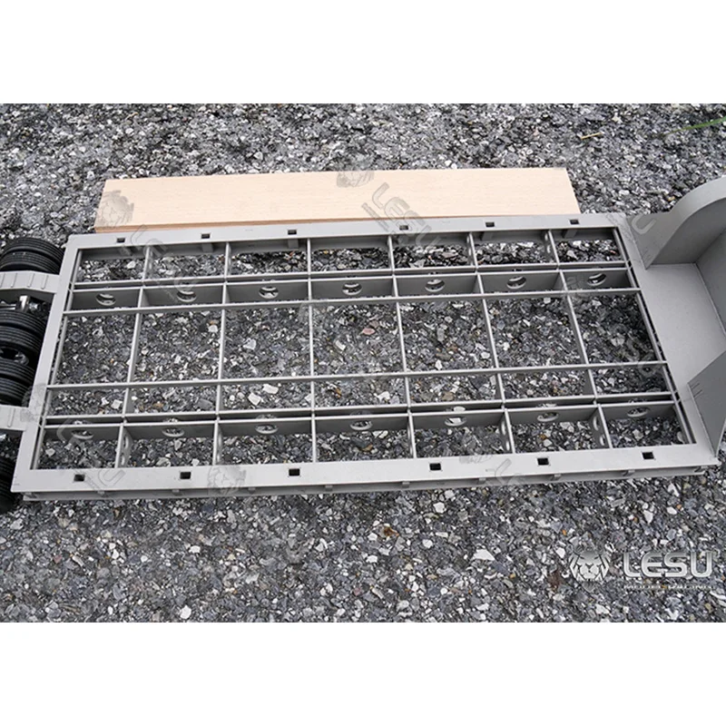 LESU 1/14 Truck works pallet truck Metal and wind small wheel semi-trailer LS-A0005