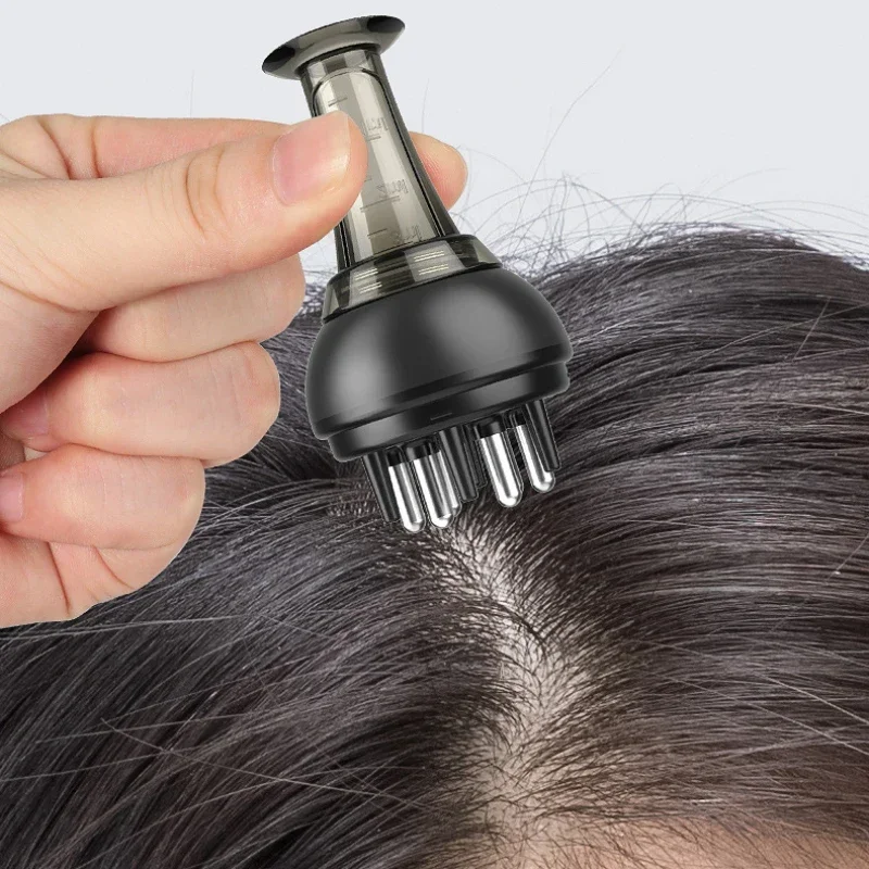 Scalp Minoxidil Dispenser Head Essential Oil Ball Massage Dosage 1-5ml Hair Nurturing Liquid Apply to Hair Guide Comb