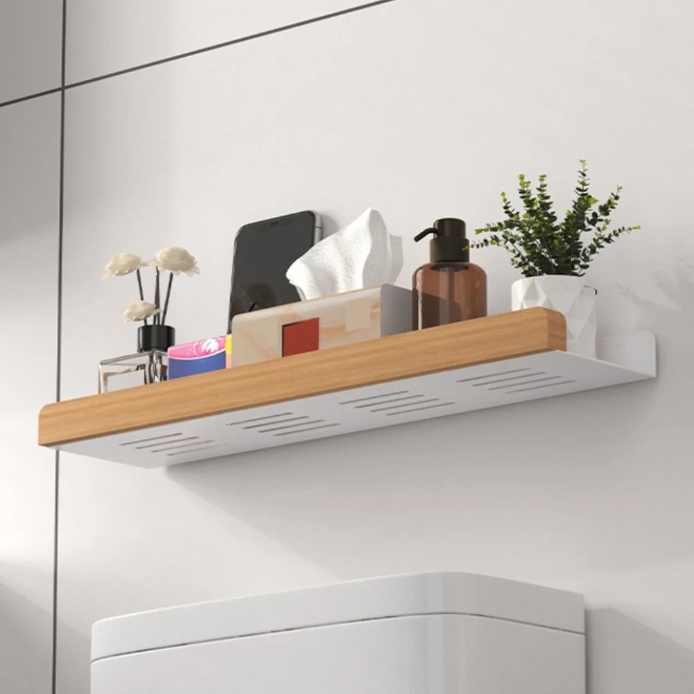 Two Tier Carbon Steel Mounted Rack for Toilet and Bathroom Essentials Positioned Above Toilet for Efficient Storage