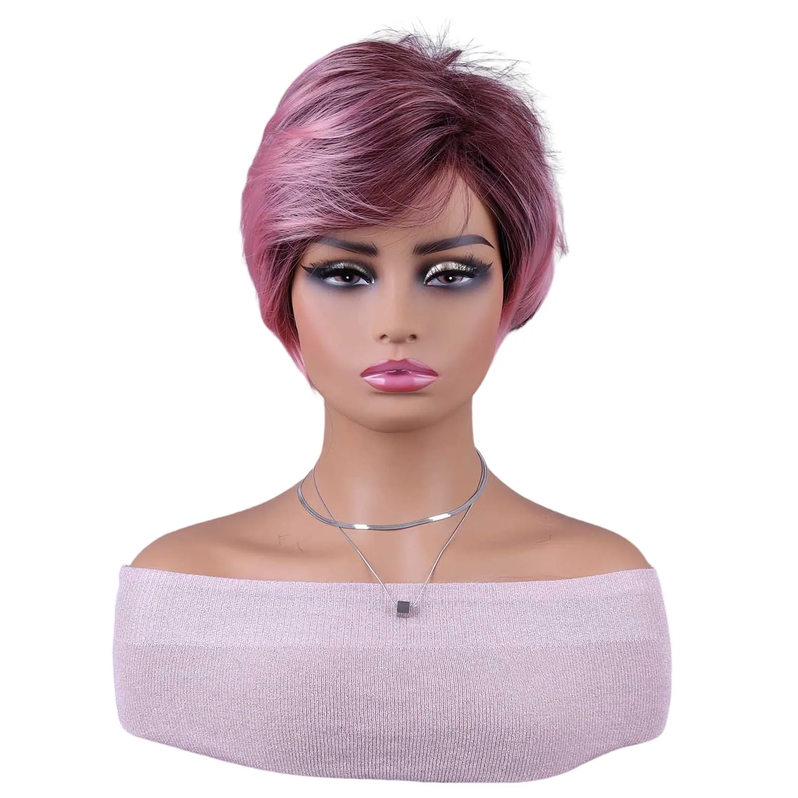 

10-дюймовые короткие вьющиеся парики градиентного цвета, синтетические натуральные искусственные волосы, замена для фотографии, сценические волосы из фильма, местная доставка