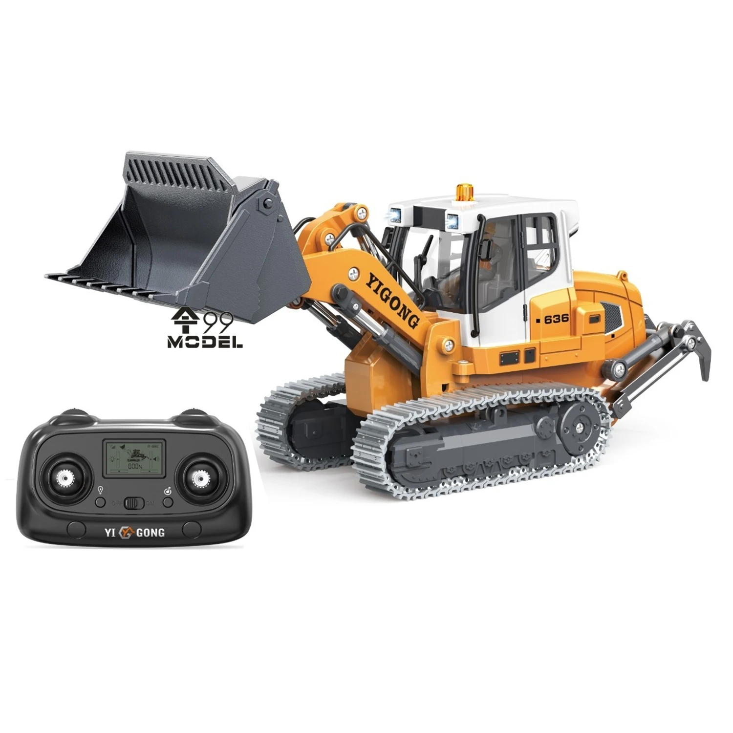 636 RC Loader 1/50 Mini รีโมทคอนโทรล Loader จําลองไฟฟ้ารุ่นวิศวกรรมเดสก์ท็อปรีโมทคอนโทรลรถของเล่นของขวัญ
