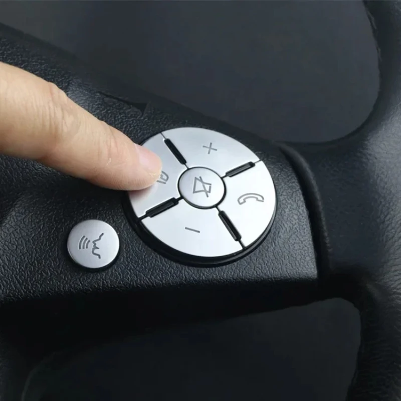 

ABS Car Steering Wheel Button Trim Car Sticker Interior Accessories For Mercedes Benz C E S R Class GLK W204 W212 W221 X204